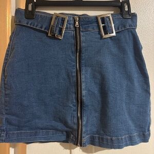 Jean mini skirt